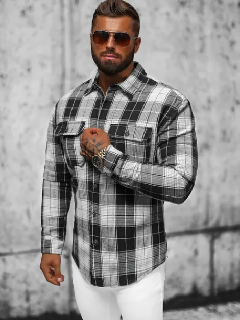 Outlet Herren Hemd NB/MC727N Herren Langarm Hemden | Kariertehemden