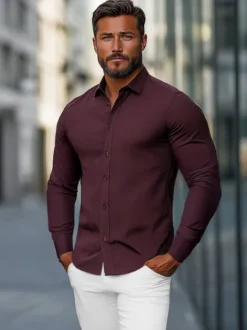 Outlet Herren Hemd O/V116Z Herren Langarm Hemden