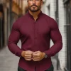 Best Herren Hemd O/V57Z Herren Langarm Hemden