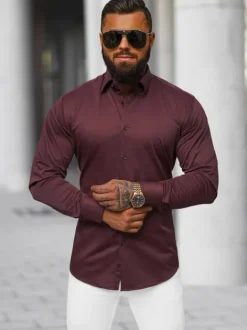Fashion Herren Hemd O/V109 Herren Langarm Hemden