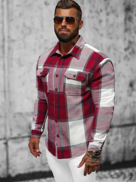 Outlet Herren Hemd NB/MC727R Herren Langarm Hemden | Kariertehemden