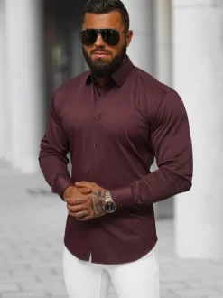 Fashion Herren Hemd O/V109 Herren Langarm Hemden