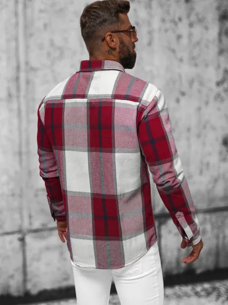Outlet Herren Hemd NB/MC727R Herren Langarm Hemden | Kariertehemden