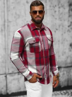Outlet Herren Hemd NB/MC727R Herren Langarm Hemden | Kariertehemden