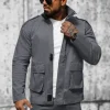 Clearance Herren Jacke Anthrazit O/G3035 Herren Übergangsjacken | Jacken