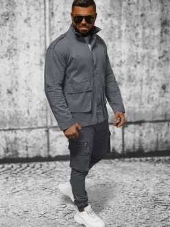 Clearance Herren Jacke Anthrazit O/G3035 Herren Übergangsjacken | Jacken