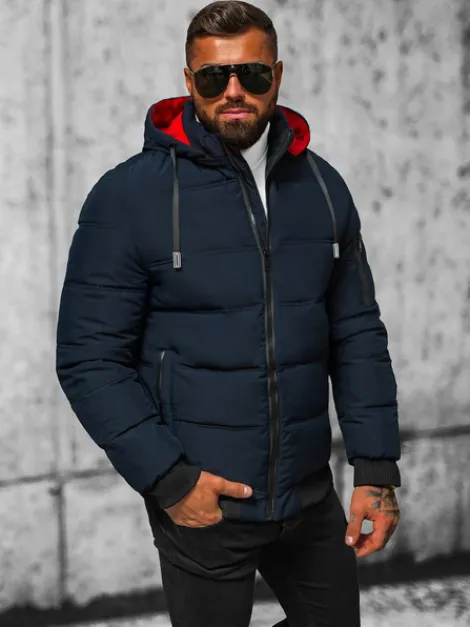 Hot Herren Jacke Dunkelblau JS/31M5003/B Herren Steppjacken | Winterjacken