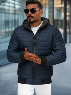 Hot Herren Jacke Dunkelblau JS/MY13Z Herren Steppjacken | Übergangsjacken