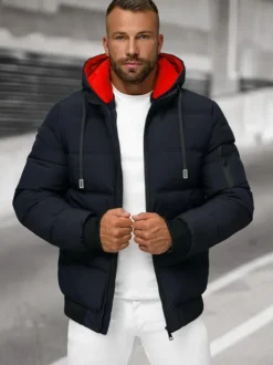 Clearance Herren Jacke Dunkelblau JS/31M5003Z Herren Steppjacken | Winterjacken