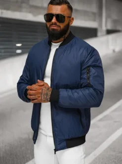 Sale Herren Jacke Dunkelblau JS/AK95Z Herren Bomberjacken | Übergangsjacken