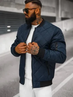 Hot Herren Jacke Dunkelblau JS/MY01Z Herren Steppjacken | Bomberjacken