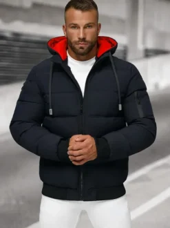 Clearance Herren Jacke Dunkelblau JS/31M5003Z Herren Steppjacken | Winterjacken