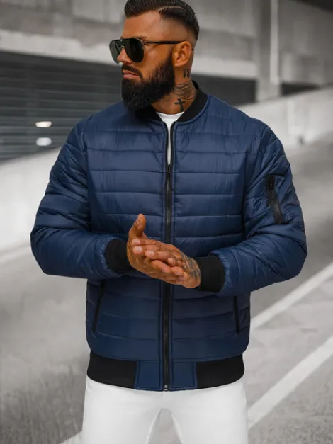 Clearance Herren Jacke Dunkelblau JS/MY02Z Herren Steppjacken | Bomberjacken