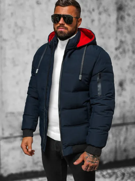 Hot Herren Jacke Dunkelblau JS/31M5003/B Herren Steppjacken | Winterjacken