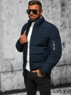 Hot Herren Jacke Dunkelblau JS/31M5003/B Herren Steppjacken | Winterjacken