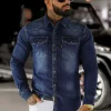 Best Herren Jeanshemd O/51410 Herren Langarm Hemden | Jeanshemden