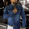 New Herren Jeanshemd O/51411 Herren Langarm Hemden | Jeanshemden