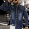 Hot Herren Jeanshemd O/51410 Herren Langarm Hemden | Jeanshemden