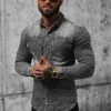 Fashion Herren Jeanshemd NB/MC712G Herren Langarm Hemden | Jeanshemden