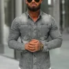 New Herren Jeanshemd NB/MC712GZ Herren Langarm Hemden | Jeanshemden