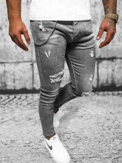 Fashion Herren Jeanshose Anthrazit O/MB459 Herren Jeanshosen