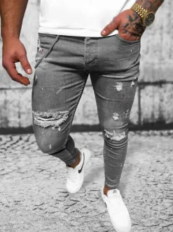 Fashion Herren Jeanshose Anthrazit O/MB459 Herren Jeanshosen