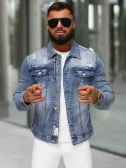 Best Herren Jeansjacke NB/MJ522B Herren Jeansjacken | Übergangsjacken