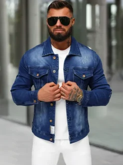Hot Herren Jeansjacke NB/MJ514BS Herren Jeansjacken | Übergangsjacken