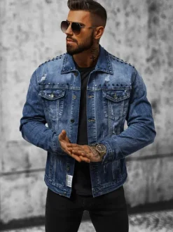 Hot Herren Jeansjacke NB/MJ504BZ Herren Jeansjacken | Übergangsjacken