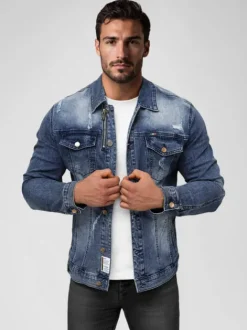 Clearance Herren Jeansjacke NB/MJ522BSZ Herren Jeansjacken | Übergangsjacken