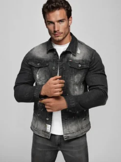 Hot Herren Jeansjacke NB/MJ542NZ Herren Jeansjacken | Übergangsjacken