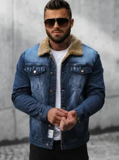 Fashion Herren Jeansjacke Sherpa NB/MJ520BSZ Herren Jeansjacken | Übergangsjacken