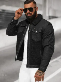 New Herren Jeansjacke Sherpa NB/MJ533NZ Herren Jeansjacken | Übergangsjacken