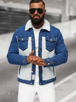 Fashion Herren Jeansjacke Sherpa NB/MJ533BZ Herren Jeansjacken | Übergangsjacken