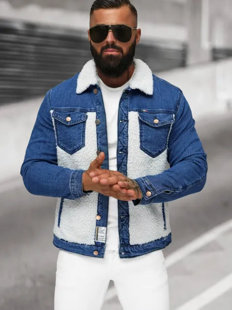 Fashion Herren Jeansjacke Sherpa NB/MJ533BZ Herren Jeansjacken | Übergangsjacken