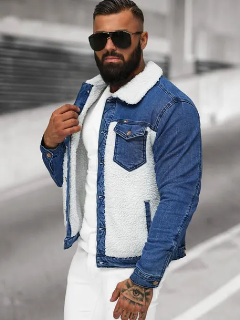 Fashion Herren Jeansjacke Sherpa NB/MJ533BZ Herren Jeansjacken | Übergangsjacken