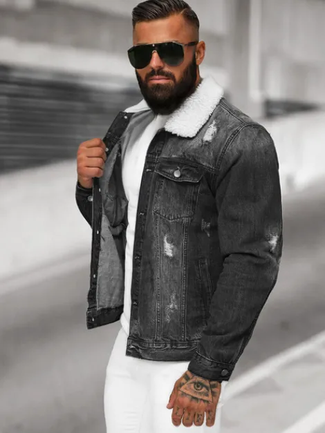 Best Herren Jeansjacke Sherpa NB/MJ502NZ Herren Jeansjacken | Übergangsjacken