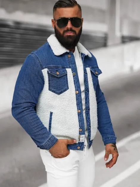Fashion Herren Jeansjacke Sherpa NB/MJ533BZ Herren Jeansjacken | Übergangsjacken