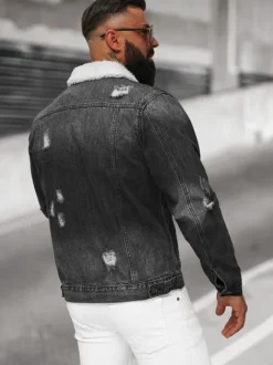 Best Herren Jeansjacke Sherpa NB/MJ502NZ Herren Jeansjacken | Übergangsjacken
