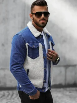 Sale Herren Jeansjacke Sherpa NB/MJ533BZ Herren Jeansjacken | Übergangsjacken