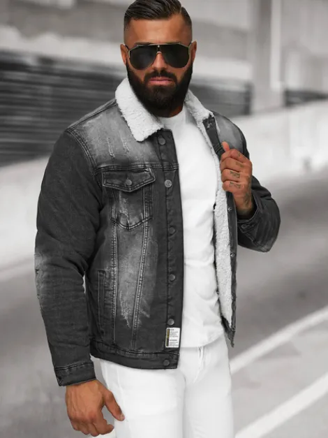 Fashion Herren Jeansjacke Sherpa NB/MJ513N Herren Jeansjacken | Übergangsjacken
