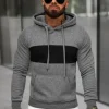 New Herren Kapuzenpullover Anthrazit JS/8B1308/5 Herren Sweatshirts Ohne Print | Kapuzenpullover