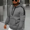 Outlet Herren Kapuzenpullover Anthrazit JS/8B1318/5 Herren Sweatshirts Ohne Print | Kapuzenpullover