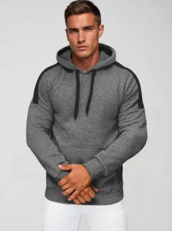 Outlet Herren Kapuzenpullover Anthrazit JS/8B1318/5Z Herren Kapuzenpullover | Sweatshirts Ohne Print