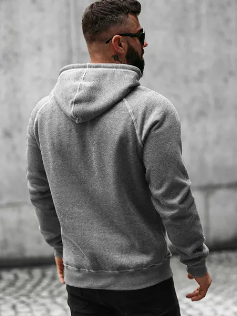 Clearance Herren Kapuzenpullover Anthrazit O/8B152/5 Herren Sweatshirts Ohne Print | Kapuzenpullover