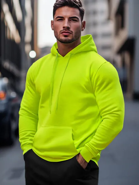Sale Herren Kapuzenpullover Aquamarin JS/2009/72Z Herren Sweatshirts Ohne Print | Kapuzenpullover