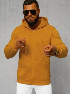 Discount Herren Kapuzenpullover Camel JS/2008Z Herren Kapuzenpullover | Sweatjacken
