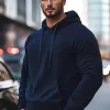 Discount Herren Kapuzenpullover Dunkelblau JS/2009Z Herren Sweatshirts Ohne Print | Kapuzenpullover