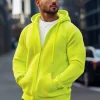 Discount Herren Kapuzenpullover Gelb-Neon JS/2008Z Herren Kapuzenpullover | Sweatjacken