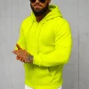 New Herren Kapuzenpullover Gelb-Neon JS/2008Z Herren Kapuzenpullover | Sweatjacken
